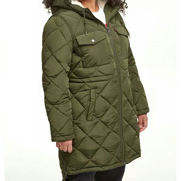 Levi's Jackets & Coats Nwt Levis Plus Size Quilted Hooded Parka Jacket Poshmark